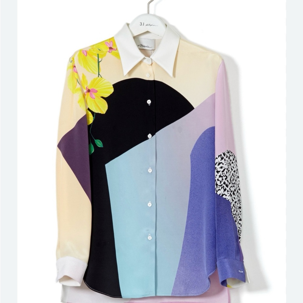 3.1 Phillip Lim Multicolor Abstract Shirt
